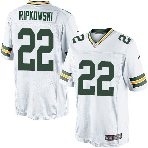 Youth Elite Aaron Ripkowski Nike Jersey White Road - #22 NFL Green Bay Packers